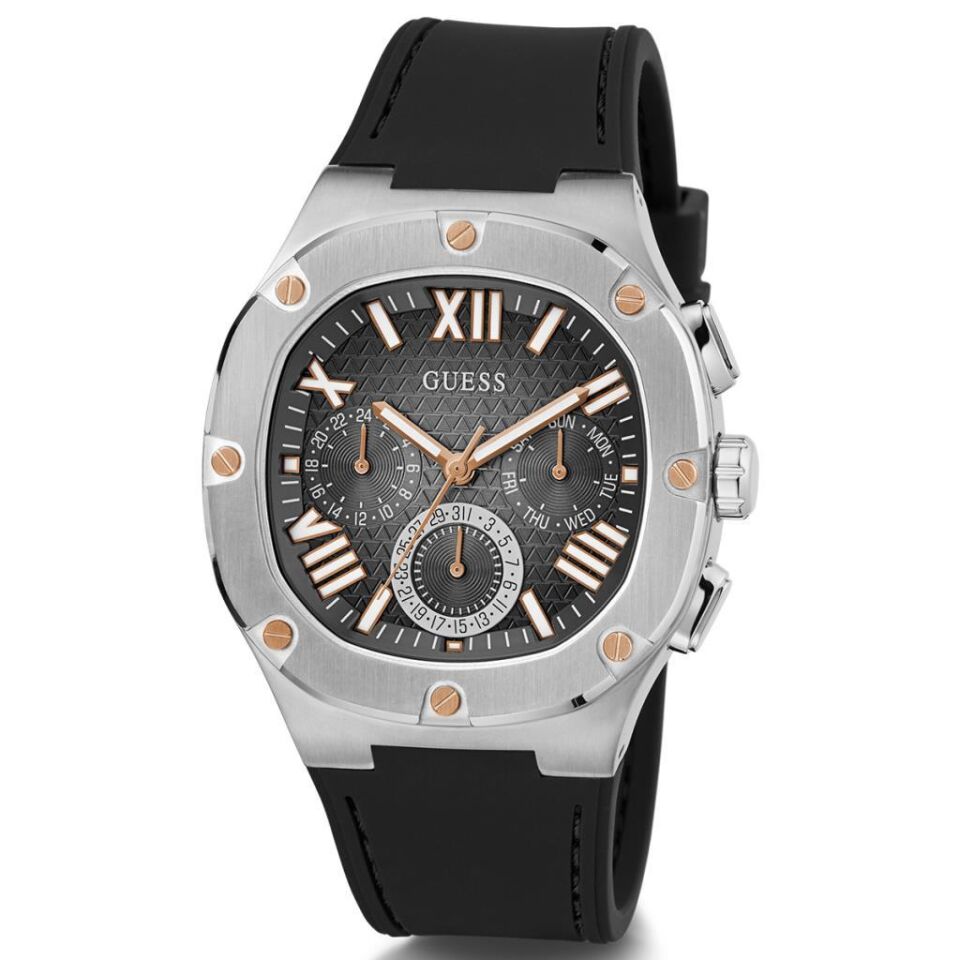 Guess GUGW0571G1 Quartz Silikon Siyah 42 mm Erkek Kol Saati