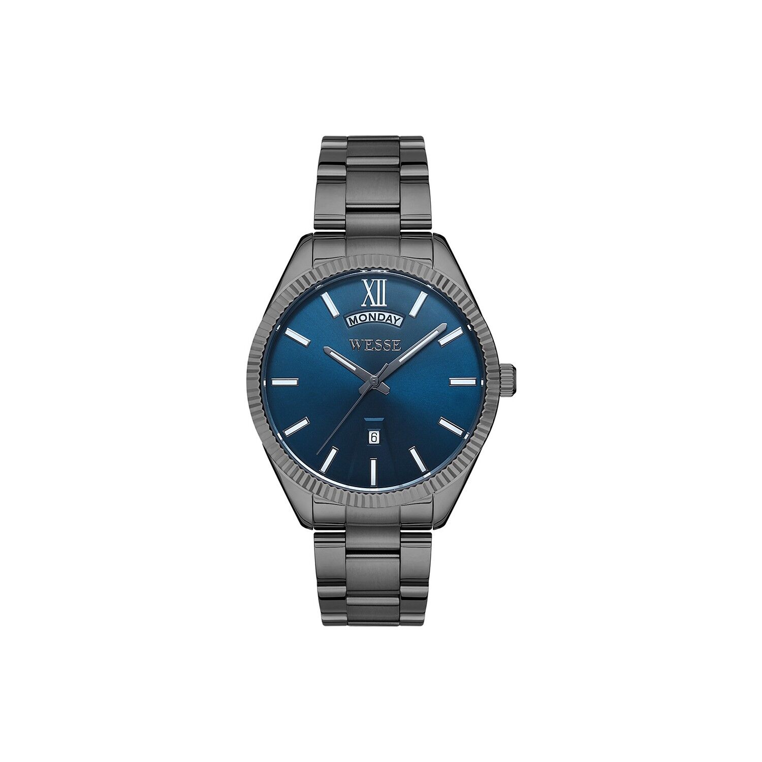 Wesse WWG205504 42 mm Füme Çelik Erkek Kol Saati