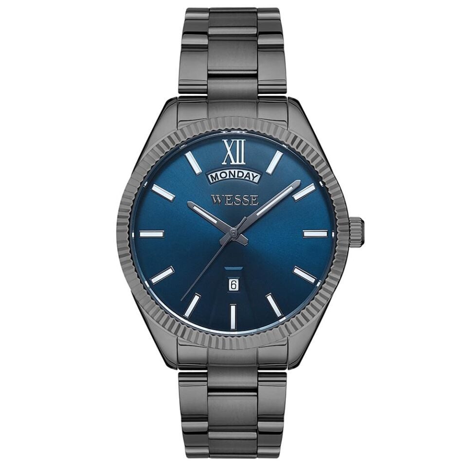 Wesse WWG205504 42 mm Füme Çelik Erkek Kol Saati