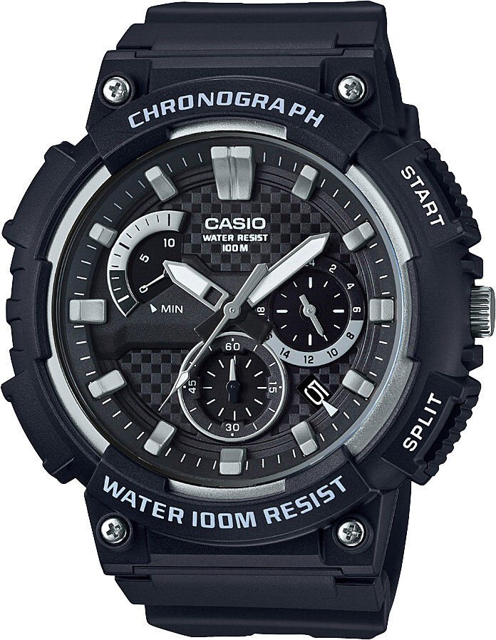 Casio MCW-200H-1AVDF Quartz Silikon Siyah 10 ATM Organik Cam 54 mm Erkek Kol Saati