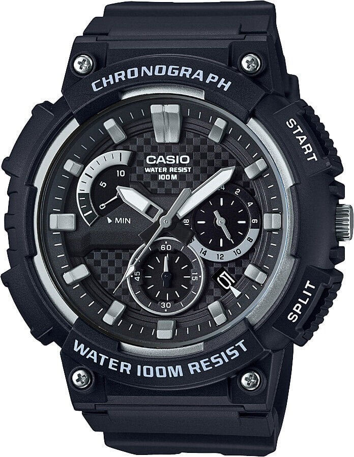 Casio MCW-200H-1AVDF Quartz Silikon Siyah 10 ATM Organik Cam 54 mm Erkek Kol Saati