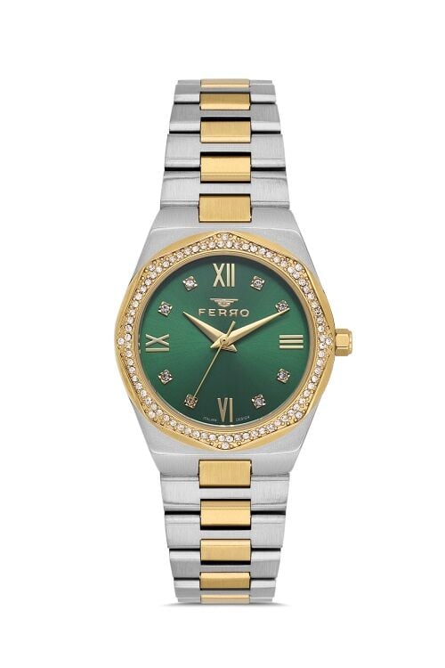 Ferro Gümüş Çelik Kordon Kadın Kol Saati FL21518AWT-D6 3 ATM Su Geçirmez 2 Yıl Garantili