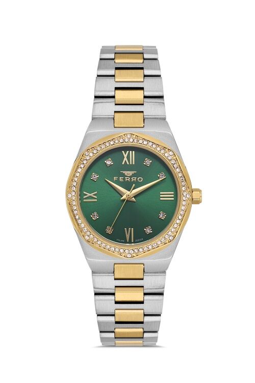 Ferro Gümüş Çelik Kordon Kadın Kol Saati FL21518AWT-D6 3 ATM Su Geçirmez 2 Yıl Garantili