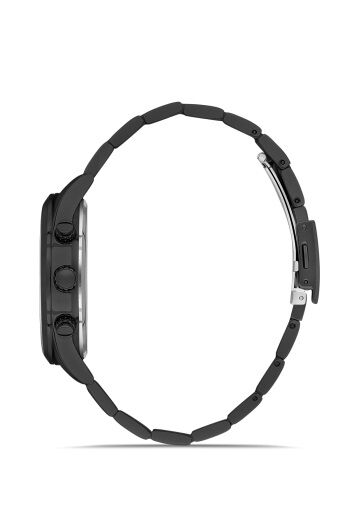 Ferro Siyah Çelik Kordon Erkek Kol Saati FM31371A-G Tüm Fonksiyonlar Aktif 3 ATM Su Geçirmez