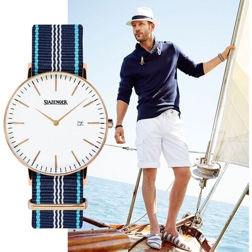 Slazenger SL.09.1980.1.07 40 mm Renkli Kordon Erkek Kol Saati