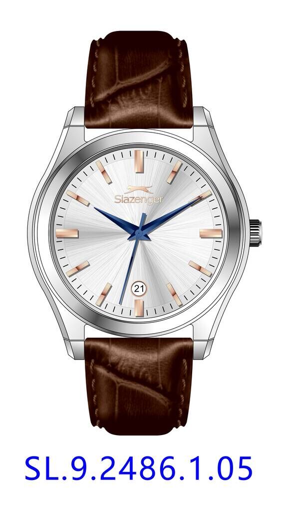 Slazenger SL.09.2486.1.05 Quartz Deri Kahverengi 41 mm Erkek Kol Saati