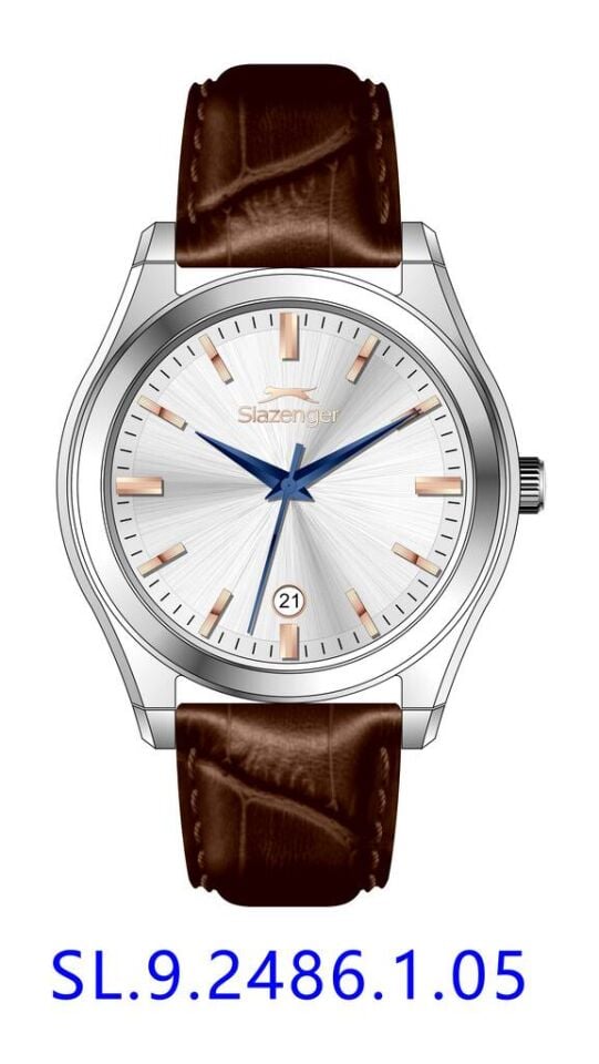 Slazenger SL.09.2486.1.05 Quartz Deri Kahverengi 41 mm Erkek Kol Saati
