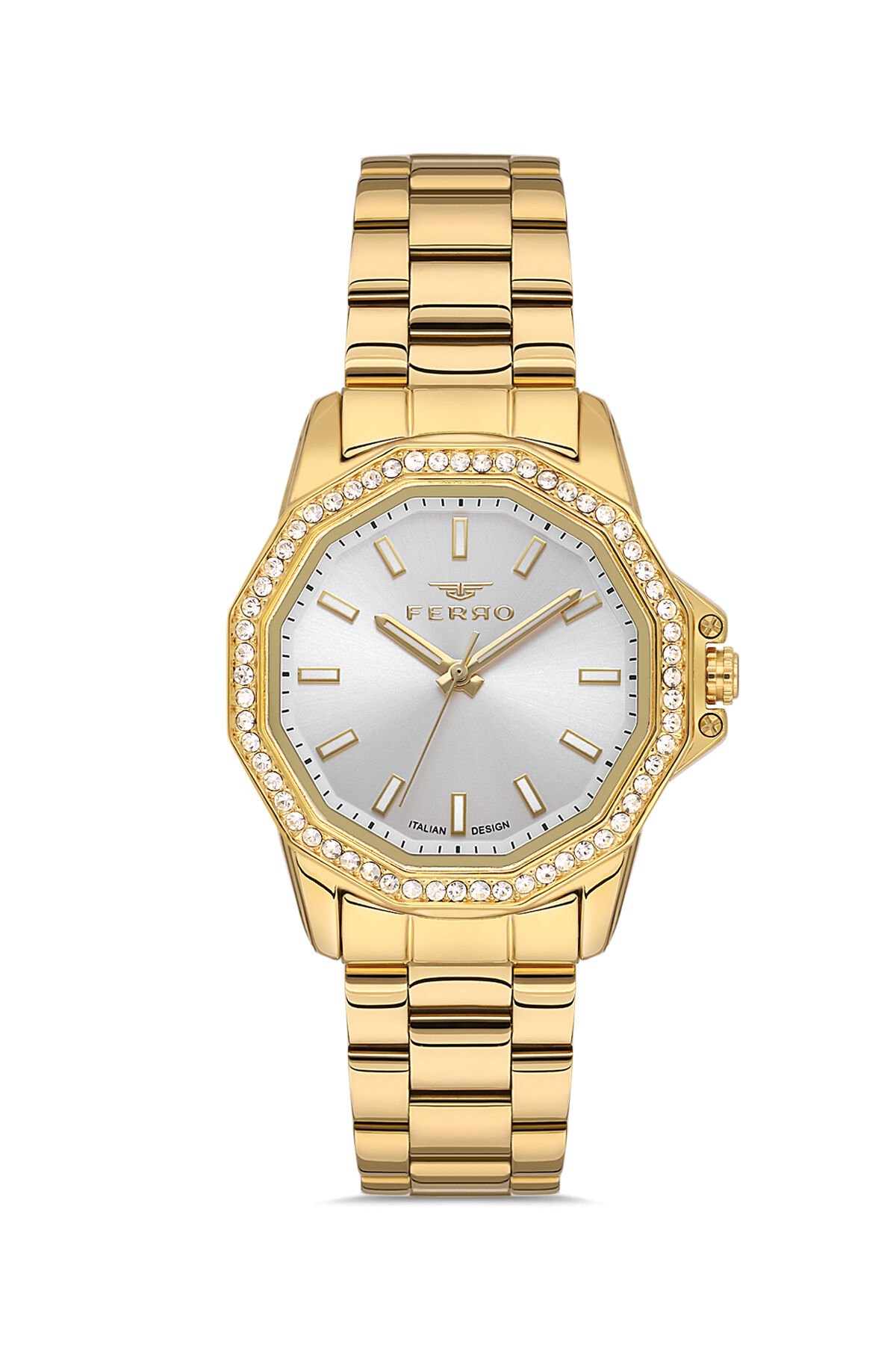 Ferro FL21540AWT-B Quartz Çelik Altın Rengi 32 mm Kadın Kol Saati