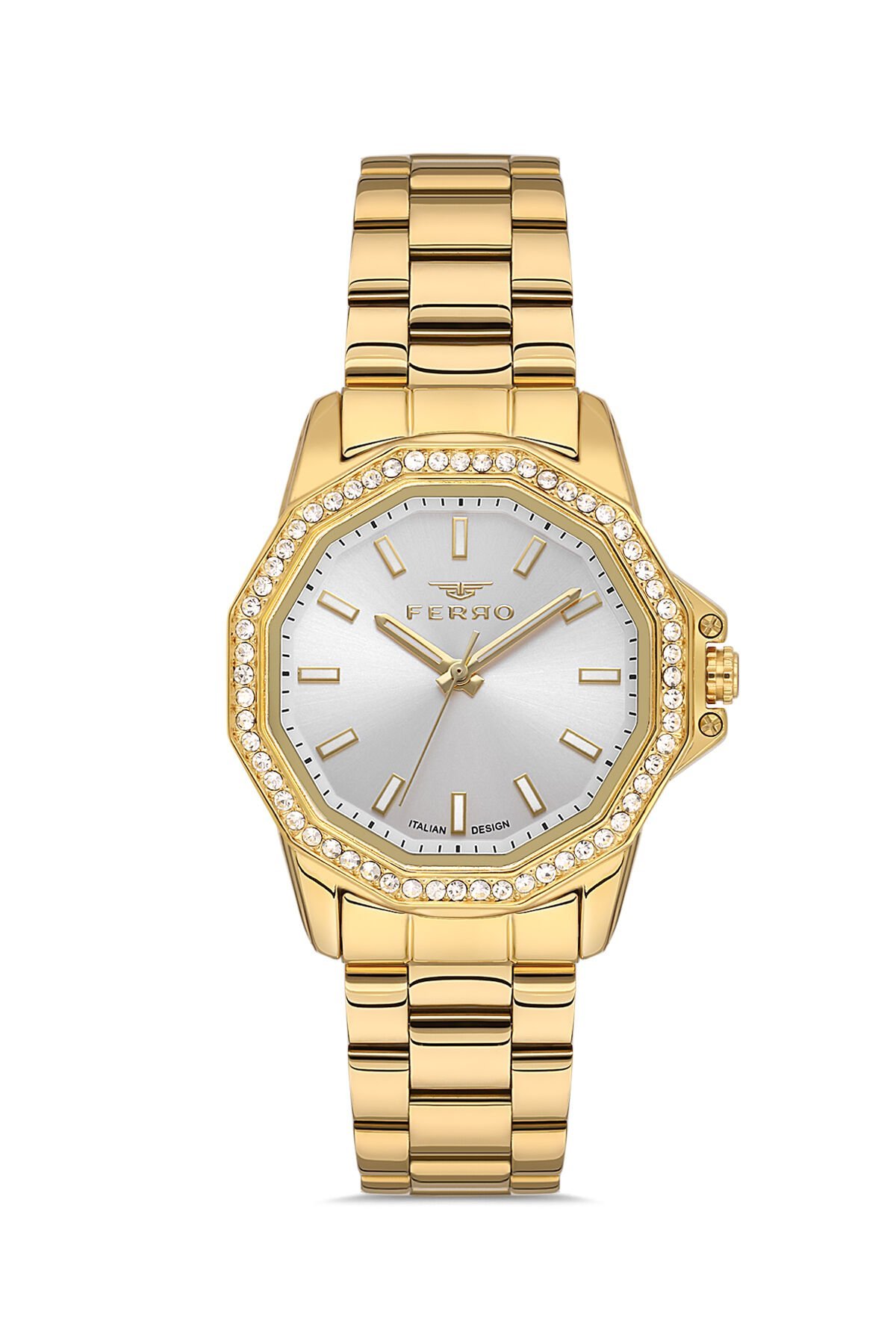 Ferro FL21540AWT-B Quartz Çelik Altın Rengi 32 mm Kadın Kol Saati