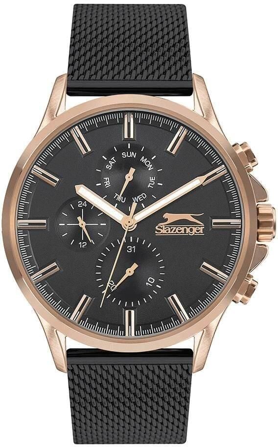 Slazenger Sl.09.1889.2.02 47 mm Siyah Hasır Kordonlu Erkek Kol Saati AYNI GÜN KARGO