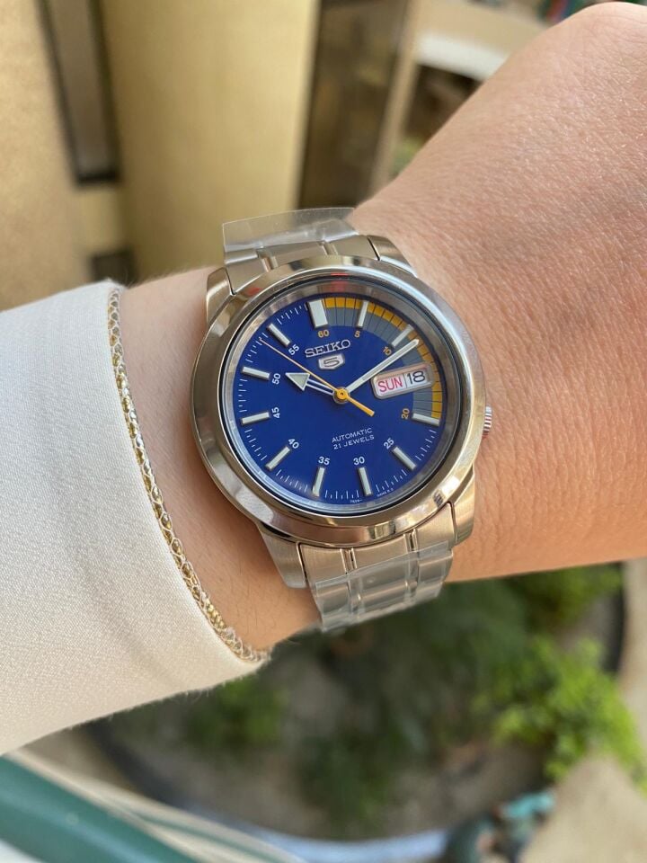 Seiko 5 SNKK27K1 39 mm Çelik Otomatik Mavi Kadran Erkek Kol Saati