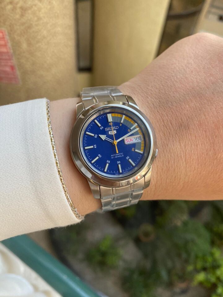 Seiko 5 SNKK27K1 39 mm Çelik Otomatik Mavi Kadran Erkek Kol Saati