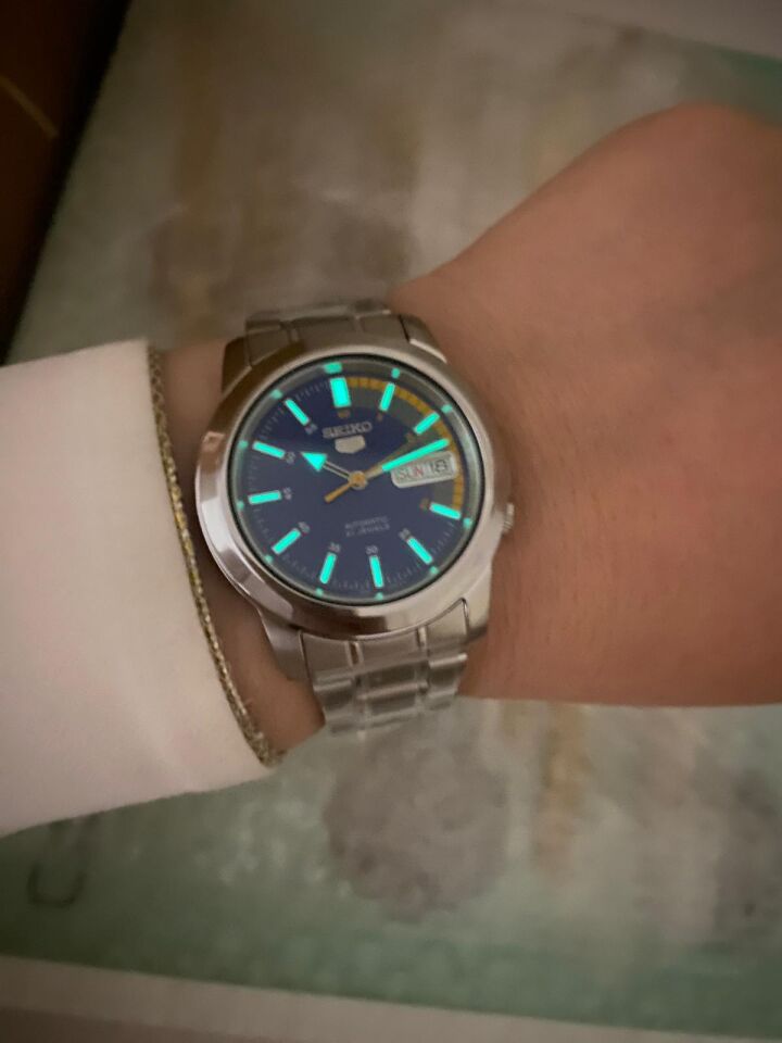 Seiko 5 SNKK27K1 39 mm Çelik Otomatik Mavi Kadran Erkek Kol Saati