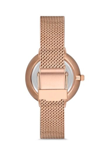 Ferro Rose ve Gümüş Hasır Kordon Kadın Kol Saati F21087C-C F21087C-C