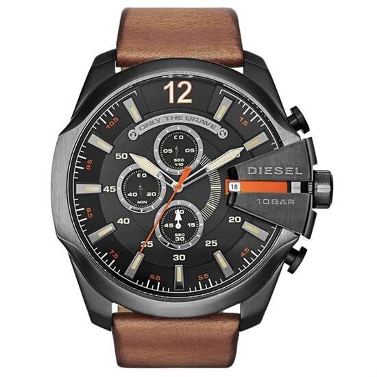 Diesel DZ4343 Quartz Deri Kahverengi Siyah Kadran 51 mm Erkek Kol Saati