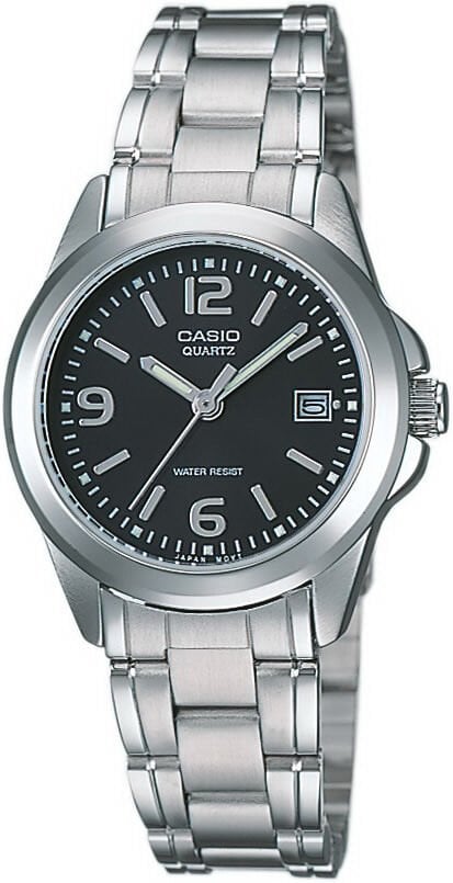 Casio LTP-1215A-1ADF Quartz Çelik Gri Siyah Kadran 28 mm Kadın Kol Saati