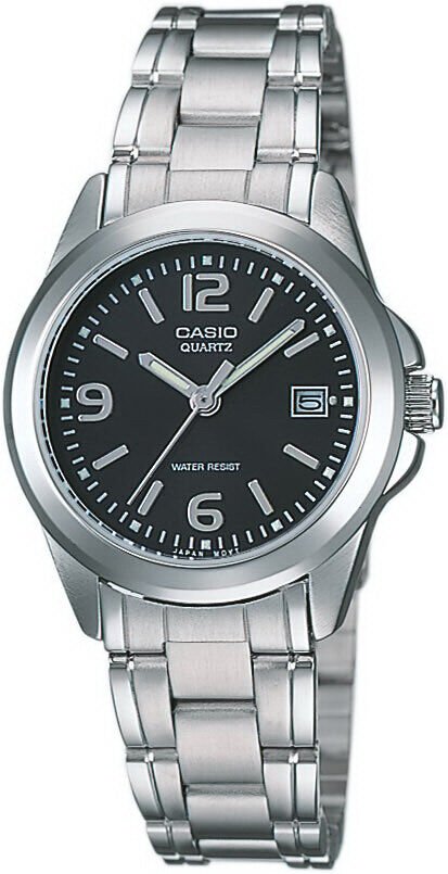 Casio LTP-1215A-1ADF Quartz Çelik Gri Siyah Kadran 28 mm Kadın Kol Saati