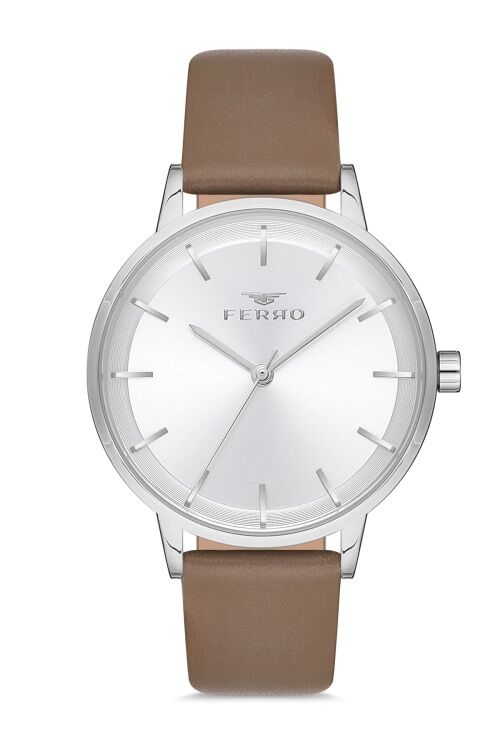 Ferro Quartz Deri Taba 36 mm Kadın Kol Saati