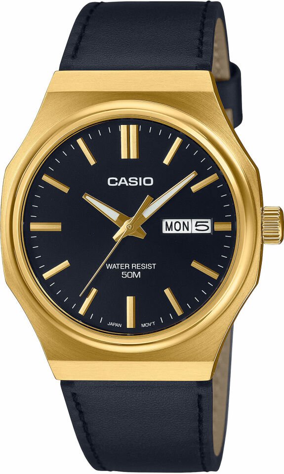 Casio MTP-E735GL-1AVDF Quartz Deri Siyah 38 mm Erkek Kol Saati