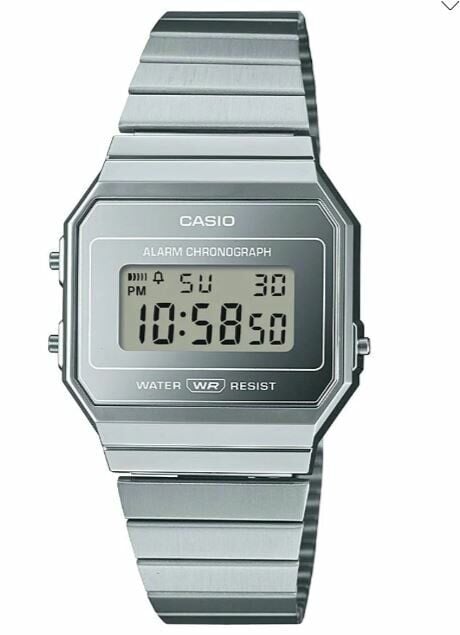 Casio A700WEV-7ADF Retro Quartz Dijital Gri 36 mm Erkek Kol Saati