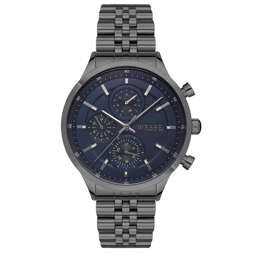 Wesse WWG207406 Quartz Çelik Füme 43 mm Erkek Kol Saati