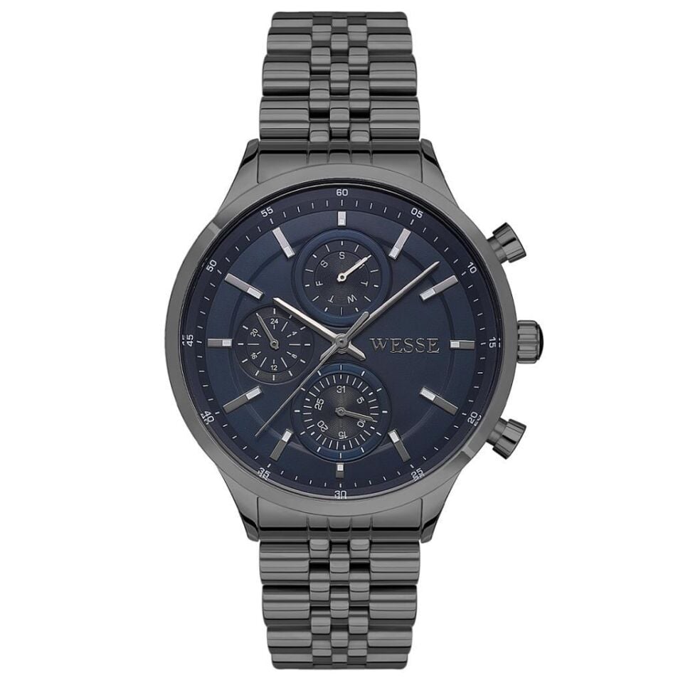 Wesse WWG207406 Quartz Çelik Füme 43 mm Erkek Kol Saati