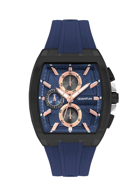 Quantum HNG997.099 43 mm Silikon Kordonlu Erkek Kol Saati