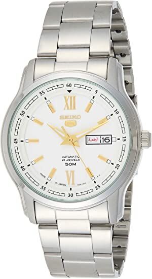 Seiko 5 SNKP15K1 Otomatik Çelik Gri Beyaz Kadran 42 mm Erkek Kol Saati