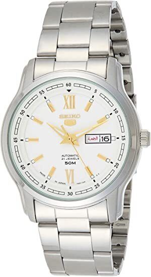 Seiko 5 SNKP15K1 Otomatik Çelik Gri Beyaz Kadran 42 mm Erkek Kol Saati