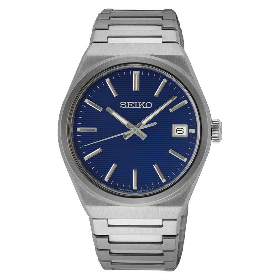 Seiko SUR555P1 Quartz Çelik Gri Lacivert Kadran 10 ATM 39 mm Erkek Kol Saati