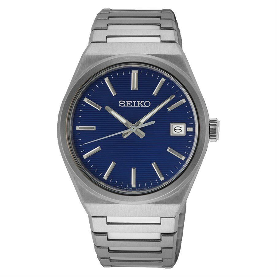 Seiko SUR555P1 Quartz Çelik Gri Lacivert Kadran 10 ATM 39 mm Erkek Kol Saati