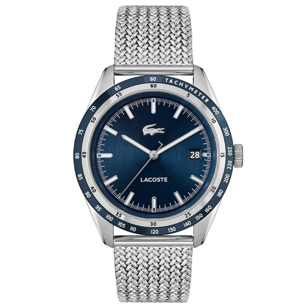 Lacoste 2011294 Quartz Hasır Gri Mavi Kadran 40 mm Erkek Kol Saati