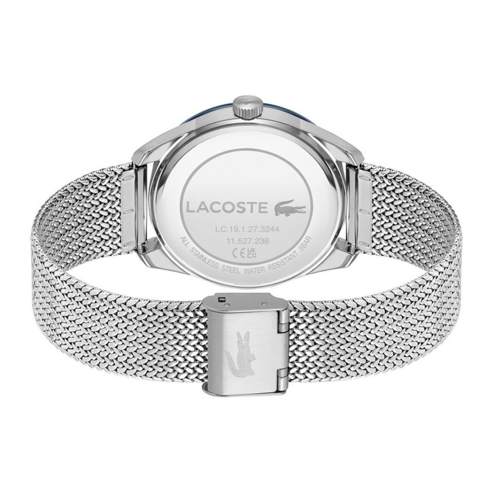 Lacoste 2011294 Quartz Hasır Gri Mavi Kadran 40 mm Erkek Kol Saati