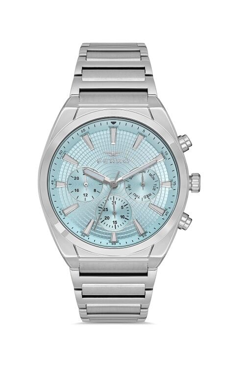 Ferro Gümüş Çelik Kordon Erkek Kol Saati FM11451A-A15 Fonksiyonları Aktif 3ATM Su Geçirmez