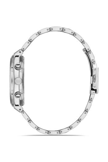 Ferro Gümüş Çelik Kordon Erkek Kol Saati FM11451A-A15 Fonksiyonları Aktif 3ATM Su Geçirmez