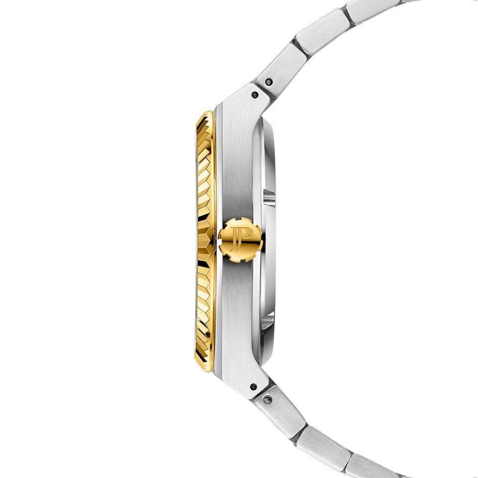 Jacques Philippe JPQGC5773X8 Swiss Made Quartz Çelik Altın/Gri Yeşil Kadran Safir Cam 40 mm Erkek Kol Saati