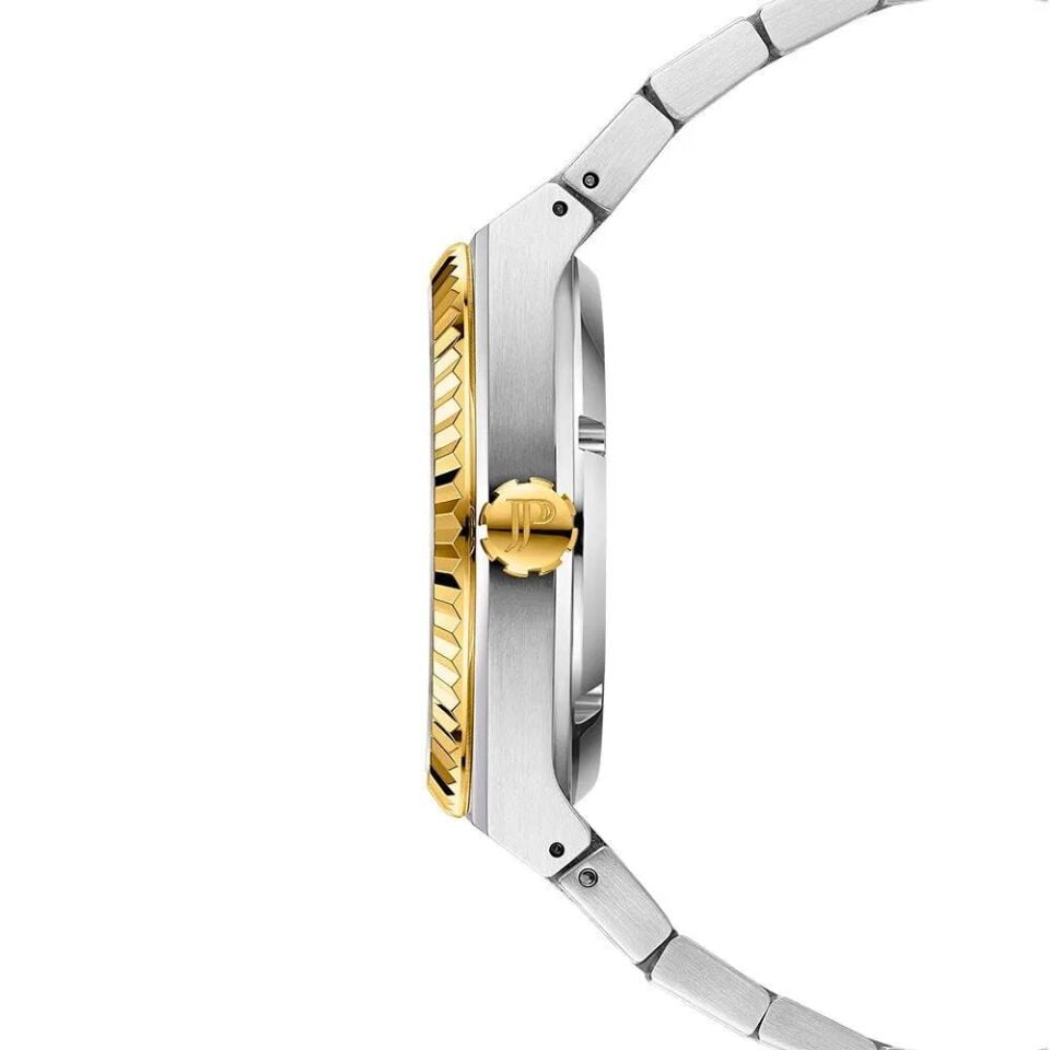 Jacques Philippe JPQGC5773X8 Swiss Made Quartz Çelik Altın/Gri Yeşil Kadran Safir Cam 40 mm Erkek Kol Saati