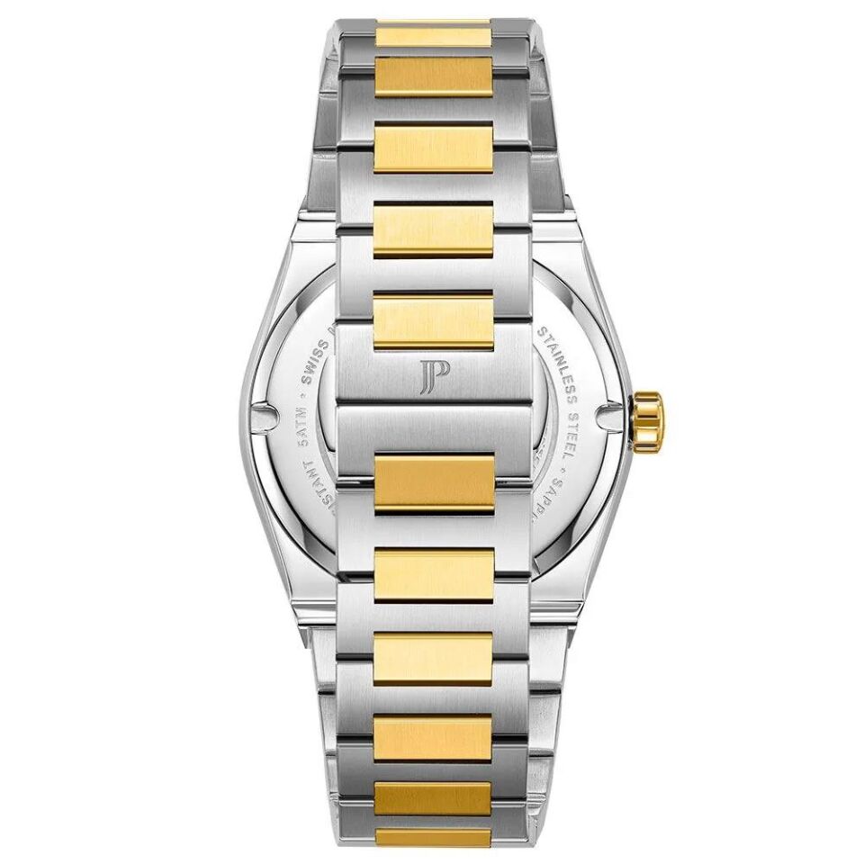 Jacques Philippe JPQGC5773X8 Swiss Made Quartz Çelik Altın/Gri Yeşil Kadran Safir Cam 40 mm Erkek Kol Saati
