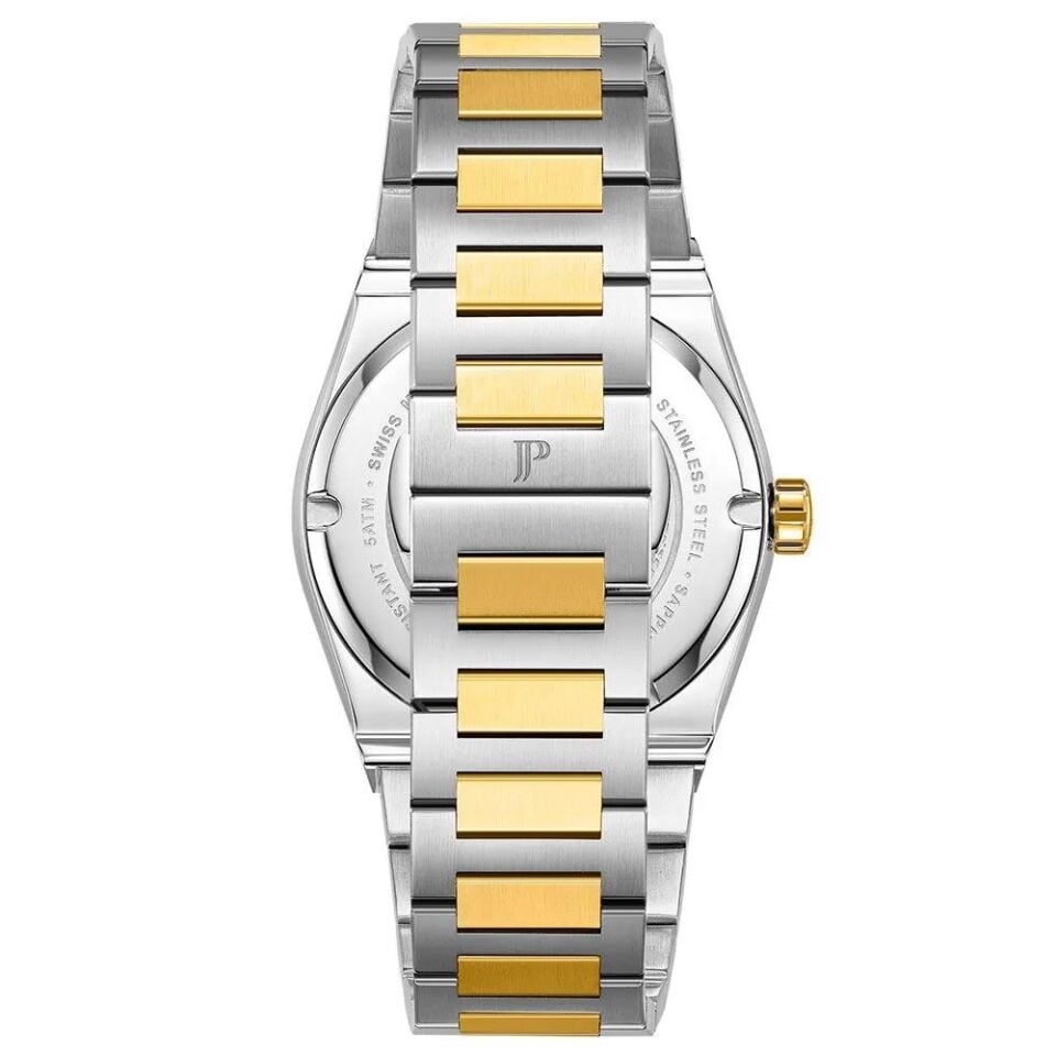 Jacques Philippe JPQGC5773X8 Swiss Made Quartz Çelik Altın/Gri Yeşil Kadran Safir Cam 40 mm Erkek Kol Saati