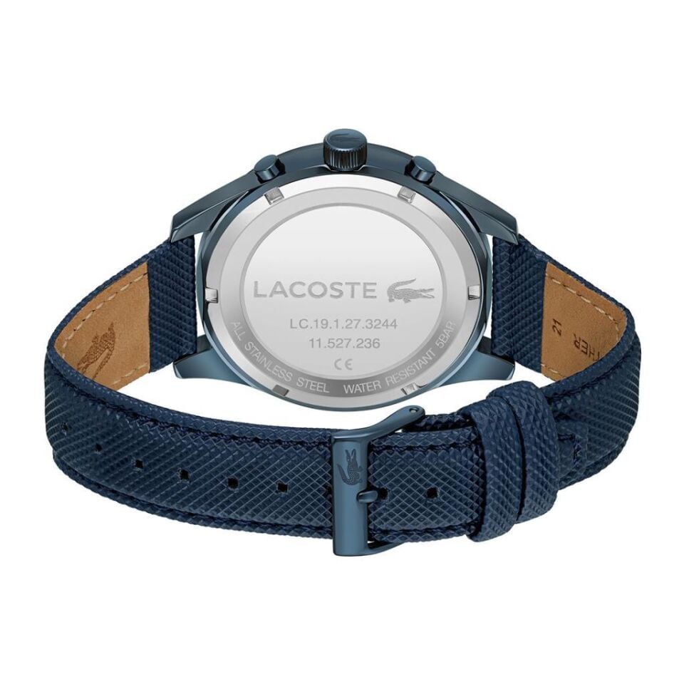 Lacoste 2011297 Quartz Deri Mavi 44 mm Erkek Kol Saati