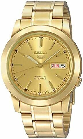 Seiko 5 Japan SNKE56J1 Otomatik Çelik Altın Rengi 37 mm Erkek Kol Saati