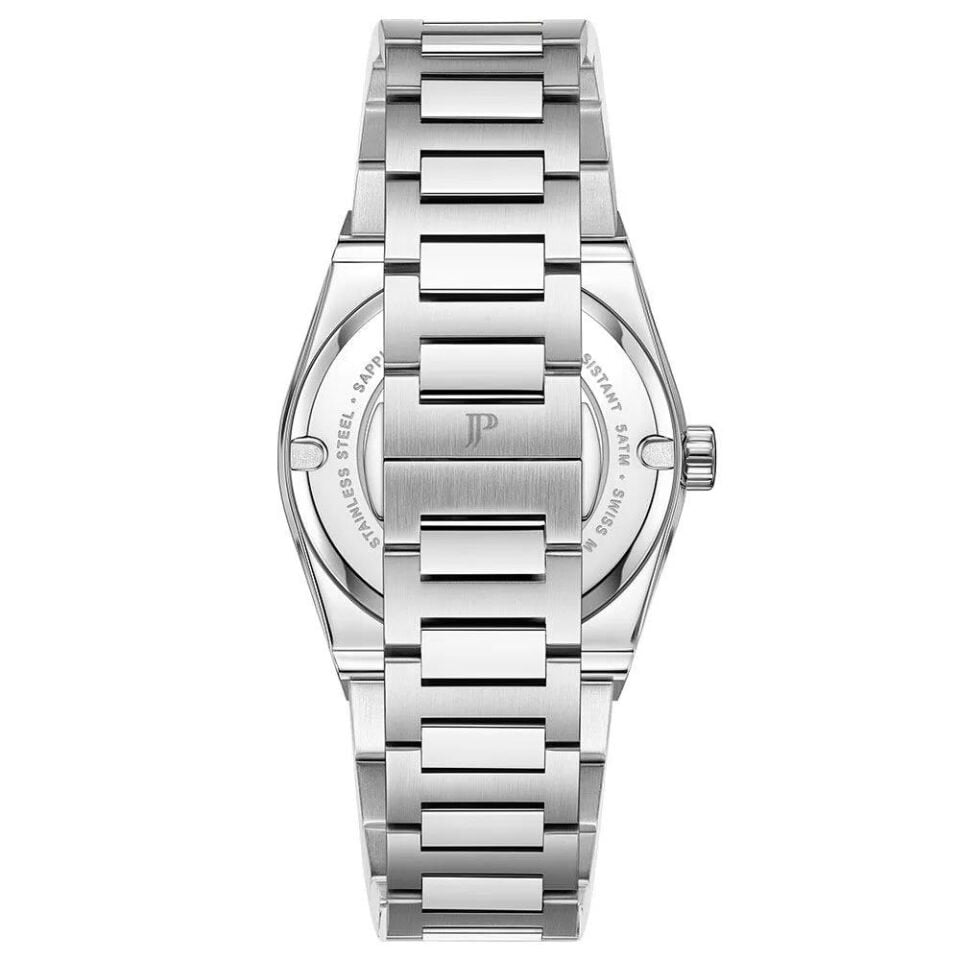 Jacques Philippe JPQGC571336 Swiss Made Quartz Çelik Gri Mavi Kadran Safir Cam 40 mm Erkek Kol Saati