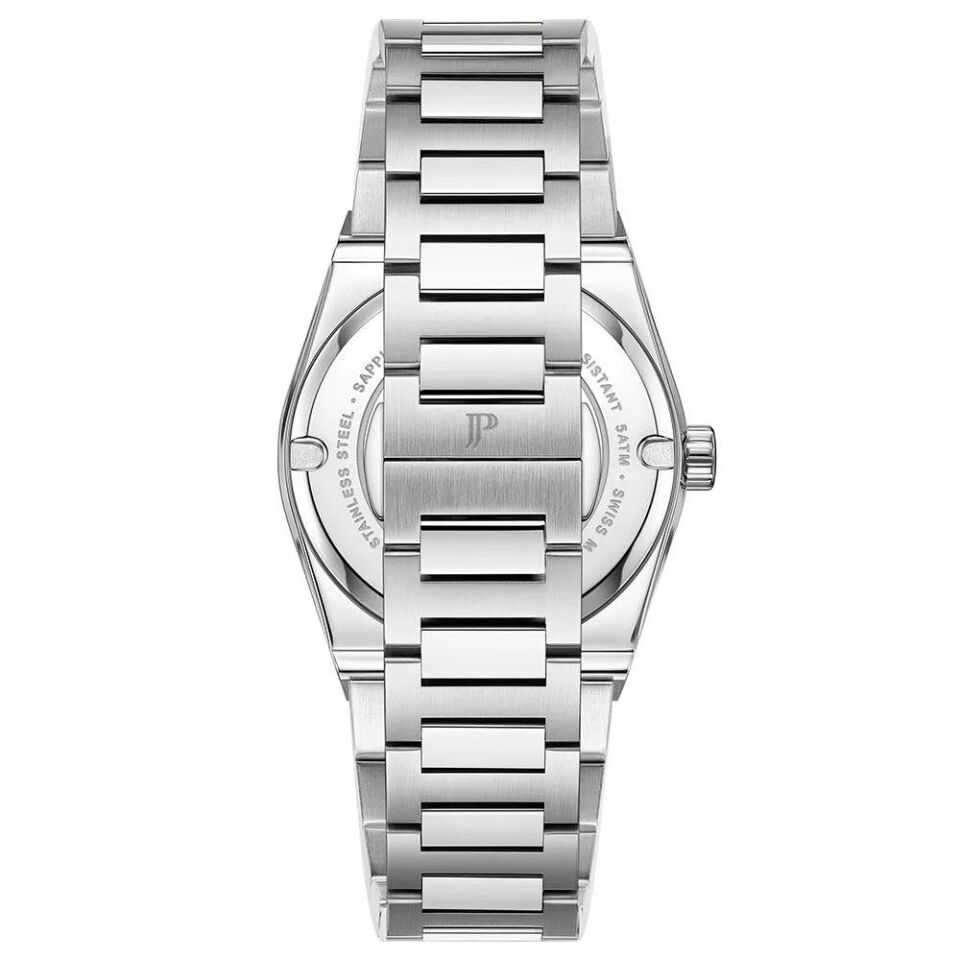 Jacques Philippe JPQGC571336 Swiss Made Quartz Çelik Gri Mavi Kadran Safir Cam 40 mm Erkek Kol Saati
