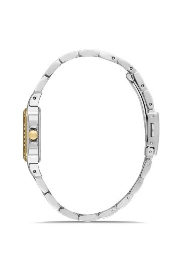 Ferro Sarı ve Gümüş Çelik Kordon Kadın Kol Saati FL40112A-D6 3ATM Su Geçirmez 2 Yıl Garantili