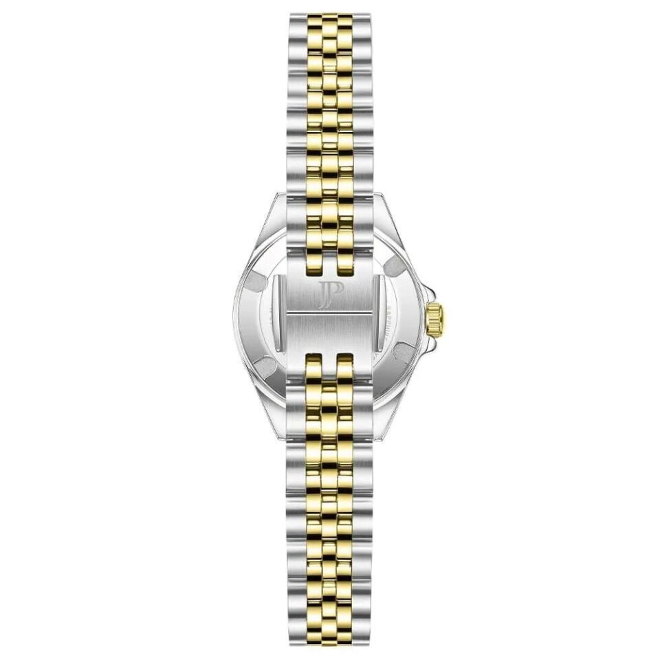Jacques Philippe JPQLS8273X8 Swiss Made Quartz Çelik Altın/Gri Yeşil Kadran Safir Cam 26 mm Kadın Kol Saati