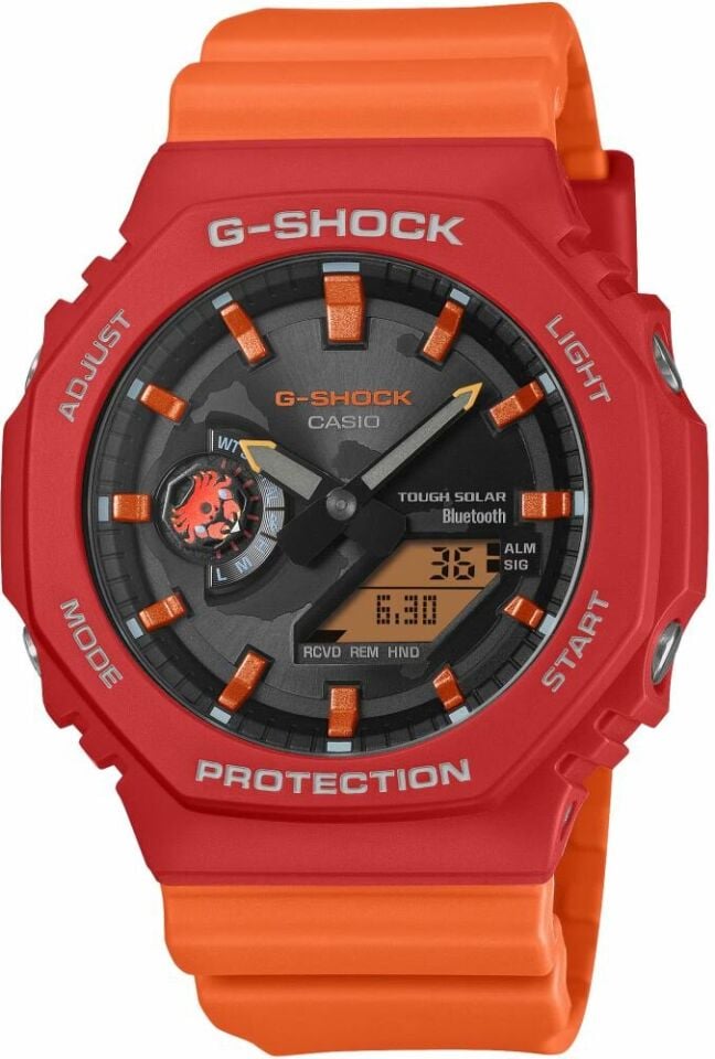 Casio GA-B2100DF-4ADR Solar Silikon Turuncu 20 ATM 45 mm Erkek Kol Saati