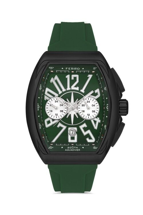 Ferro Yeşil Silikon Kordon Erkek Kol Saati FM11444D-ZQ