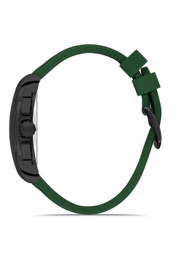 Ferro Yeşil Silikon Kordon Erkek Kol Saati FM11444D-ZQ Fonksiyonları Aktif 3ATM Su Geçirmez