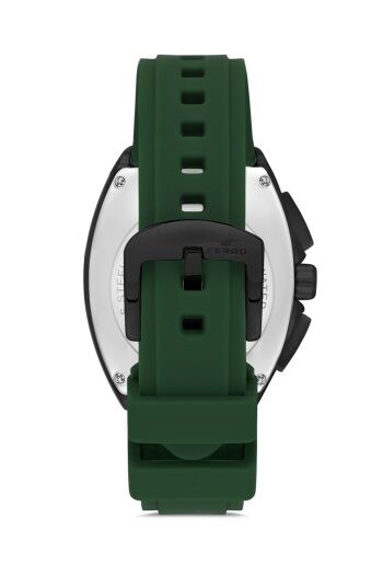 Ferro Yeşil Silikon Kordon Erkek Kol Saati FM11444D-ZQ Fonksiyonları Aktif 3ATM Su Geçirmez