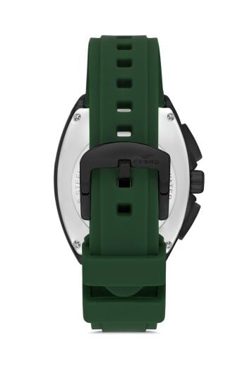 Ferro Yeşil Silikon Kordon Erkek Kol Saati FM11444D-ZQ Fonksiyonları Aktif 3ATM Su Geçirmez